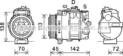 Prasco MSAK614 - Компрессор кондиционера autosila-amz.com