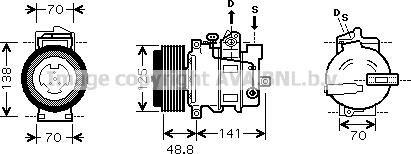 Prasco MSK426 - Компрессор кондиционера autosila-amz.com