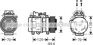 Prasco MSK558 - Компрессор кондиционера autosila-amz.com