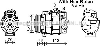 Prasco MSK637 - Компрессор кондиционера autosila-amz.com