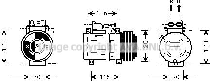 Prasco MSK087 - Компрессор кондиционера autosila-amz.com