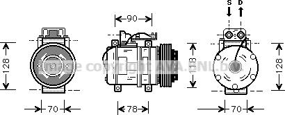 Prasco MSK275 - Компрессор кондиционера autosila-amz.com