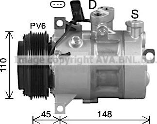 Prasco MSK747 - Компрессор кондиционера autosila-amz.com