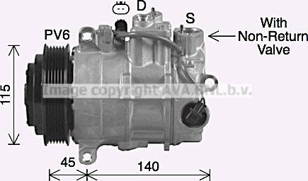 Prasco MSK755 - Компрессор кондиционера autosila-amz.com