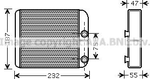 Prasco MT6186 - Теплообменник, отопление салона autosila-amz.com