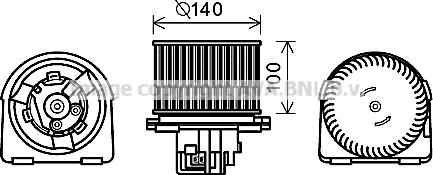 Prasco OL8617 - Электродвигатель, вентиляция салона autosila-amz.com