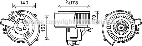 Prasco OL8636 - Электродвигатель, вентиляция салона autosila-amz.com