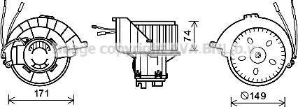 Prasco OL8628 - Электродвигатель, вентиляция салона autosila-amz.com