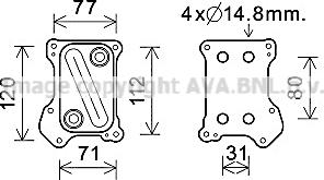 Prasco OL3686 - Масляный радиатор, двигательное масло autosila-amz.com