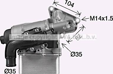 Prasco OL3710H - Масляный радиатор, двигательное масло autosila-amz.com