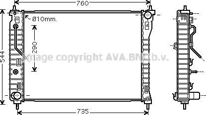 Prasco OL2434 - Радиатор, охлаждение двигателя autosila-amz.com