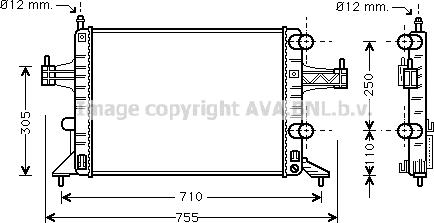 Prasco OL2303 - Радиатор, охлаждение двигателя autosila-amz.com