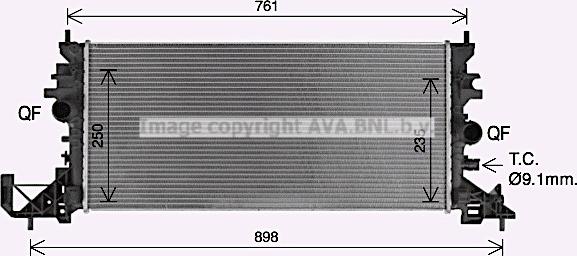 Prasco OL2703 - Радиатор, охлаждение двигателя autosila-amz.com