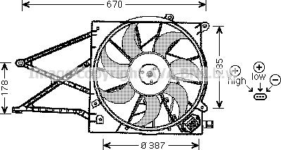 Prasco OL7524 - Вентилятор, охлаждение двигателя autosila-amz.com