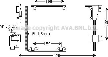 Prasco OLA5251D - Конденсатор кондиционера autosila-amz.com