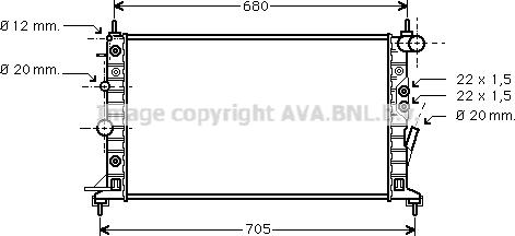 Prasco OLA2222 - Радиатор, охлаждение двигателя autosila-amz.com