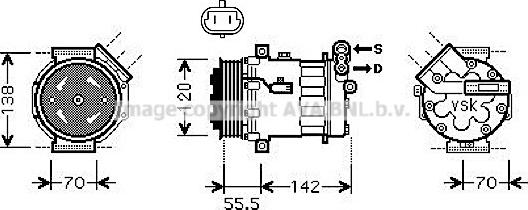 Prasco OLK586 - Компрессор кондиционера autosila-amz.com