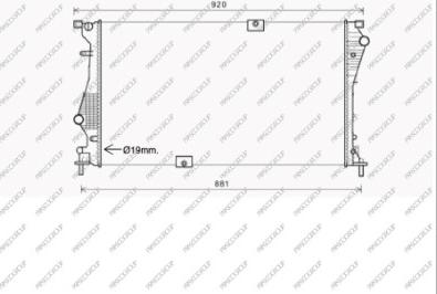 Prasco OP934R007 - Радиатор, охлаждение двигателя autosila-amz.com