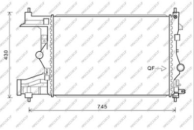 Prasco OP416R006 - Радиатор, охлаждение двигателя autosila-amz.com