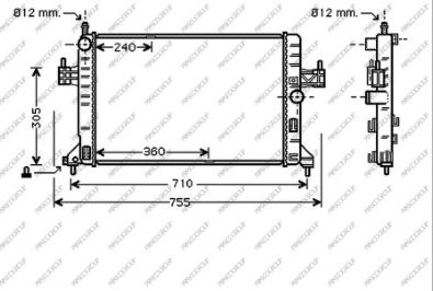 Prasco OP030R006 - Радиатор, охлаждение двигателя autosila-amz.com