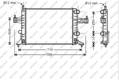 Prasco OP030R001 - Радиатор, охлаждение двигателя autosila-amz.com