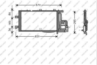 Prasco OP031C005 - Конденсатор кондиционера autosila-amz.com