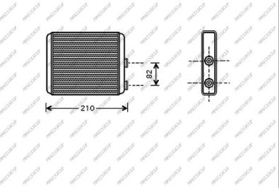 Prasco OP350H001 - Теплообменник, отопление салона autosila-amz.com