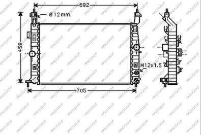 Prasco OP350R006 - Радиатор, охлаждение двигателя autosila-amz.com