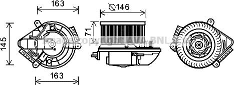 Prasco PE8504 - Электродвигатель, вентиляция салона autosila-amz.com