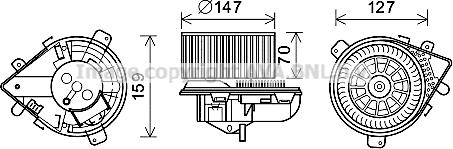 Prasco PE8395 - Электродвигатель, вентиляция салона autosila-amz.com