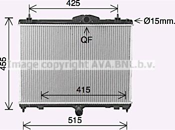 Prasco PE2423 - Радиатор, охлаждение двигателя autosila-amz.com