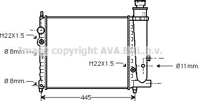 Prasco PE2073 - Радиатор, охлаждение двигателя autosila-amz.com