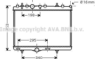 Prasco PE2255 - Радиатор, охлаждение двигателя autosila-amz.com