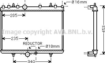 Prasco PE2269 - Радиатор, охлаждение двигателя autosila-amz.com