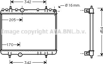 Prasco PE2265 - Радиатор, охлаждение двигателя autosila-amz.com