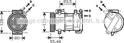 Prasco PEAK315 - Компрессор кондиционера autosila-amz.com