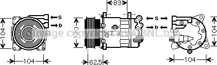 Prasco PEK321 - Компрессор кондиционера autosila-amz.com