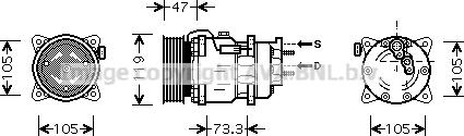 Prasco PEK242 - Компрессор кондиционера autosila-amz.com