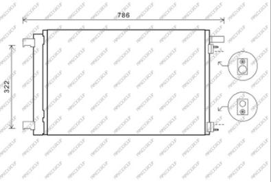 Prasco PG424C005 - Конденсатор кондиционера autosila-amz.com