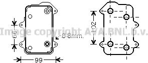 Prasco PR3051 - Масляный радиатор, двигательное масло autosila-amz.com