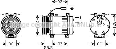 Prasco REAK073 - Компрессор кондиционера autosila-amz.com