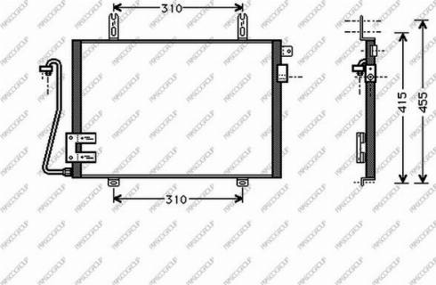 Prasco RN916C002 - Конденсатор кондиционера autosila-amz.com