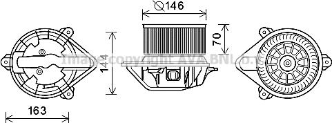 Prasco RT8577 - Электродвигатель, вентиляция салона autosila-amz.com