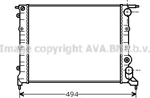 Prasco RT2043 - Радиатор, охлаждение двигателя autosila-amz.com