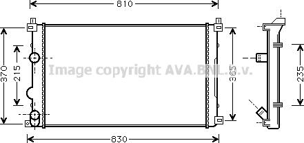 Prasco RT2322 - Радиатор, охлаждение двигателя autosila-amz.com