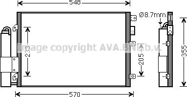 Prasco RTA5275D - Конденсатор кондиционера autosila-amz.com