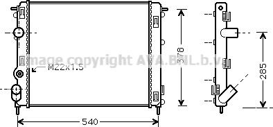 Prasco RTA2302 - Радиатор, охлаждение двигателя autosila-amz.com