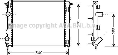 Prasco RTA2269 - Радиатор, охлаждение двигателя autosila-amz.com