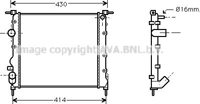 Prasco RTA2261 - Радиатор, охлаждение двигателя autosila-amz.com