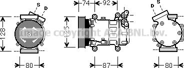 Prasco RTK452 - Компрессор кондиционера autosila-amz.com